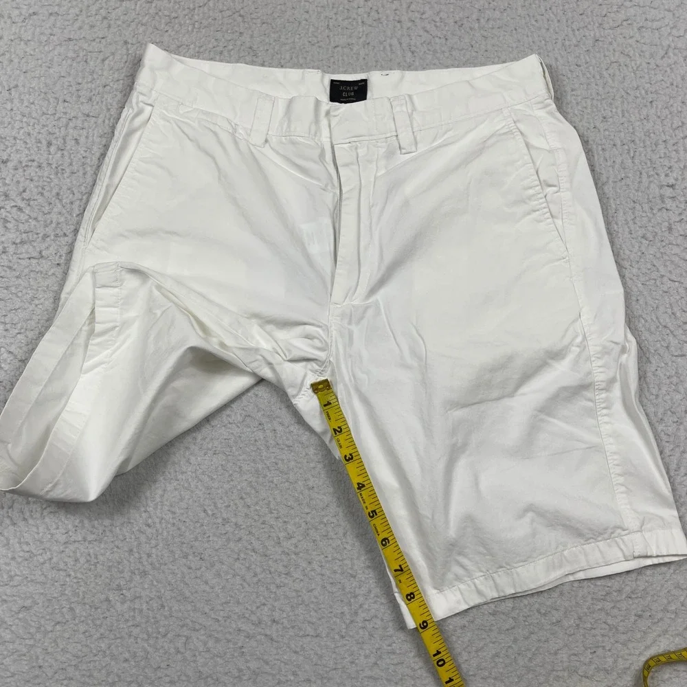 J Crew Chino Shorts Mens 31 White Club 9 Inch Inseam Preppy Coastal Summer